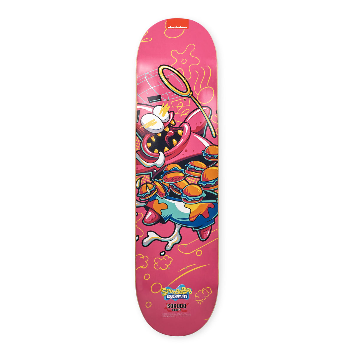 Sokudo Society x SpongeBob SquarePants Patrick Skate Deck