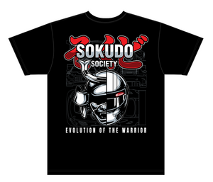 Sokudo Society x GSR Evolution of the Warrior Tee BLK