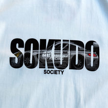 Load image into Gallery viewer, Sokudo Society x Good Smile Racing Street Legal Tee - White
