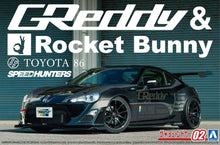 Load image into Gallery viewer, Aoshima 1/24 ZN6 Toyota 86&#39; Greddy &amp; Rockey Bunny Volk Racing Model Kit
